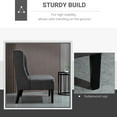 thumbnail image 5 of HOMCOM Linen Fabric Upholstery Double Sofa Tufted Loveseat Armless Couch Living Room Furniture with Wood Legs, 5 of 8