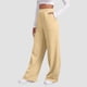 thumbnail image 3 of Pantalones de chándal con forro polar para mujer: cintura alta, pierna ancha y bolsillos; poliéster ligero para primavera/otoño; diseño con lazo delantero; informal/trabajo/yoga; tallas S-XXL., 3 of 7