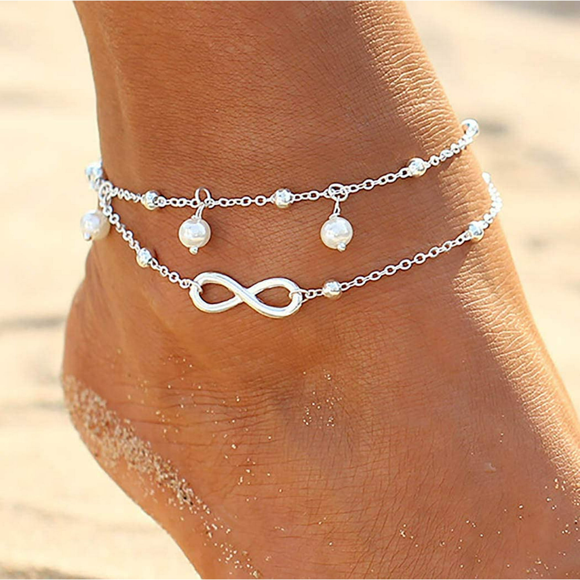 Black pearl anklet outlet