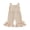 Beige, variant on Cenuakty 6M-4T Toddler Baby Girl Jumpsuit Summer Cute Sleeveless Contrast Color Bow Decor Bell Bottom Waffle Overall Pants