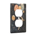 thumbnail image 2 of Yayeee Duplex Wall Plate 1-Gang 4.5"x2.7" Home Receptacle Light Switch Decorative Outlet Cover, Retro Watercolor Planet, 2 of 7