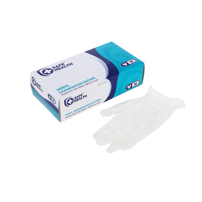 Clear Vinyl Exam medical grade clear vinyl exam gloves.