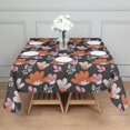 thumbnail image 3 of Floral Square Tablecloth 52x52in(132x132cm) – Waterproof Polyester Printed Table Cover, Wrinkle Resistant & Washable for Kitchen Dining Picnic Party Decor, Thanksgiving,Christmas, Spring,Flower, 3 of 6