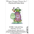 thumbnail image 2 of Whipper Snapper Cling Stamp 4"X6"-Turtle With Frog, Pk 1, 2 of 2
