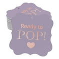 thumbnail image 1 of Inkdotpot Pack Of 100 Ready To Pop Baby Shower Paper Tags DIY Craft Bracket Shape Real Rose Gold Foil Hang Tags, 1 of 6