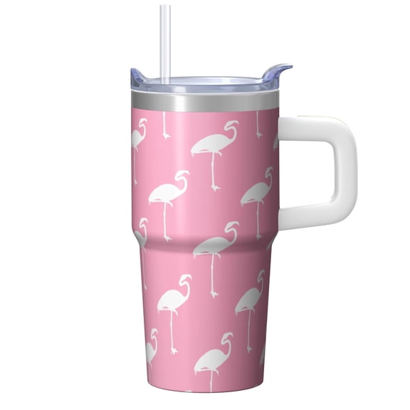 20OZ Flamingo Lover Tumbler with Handle BPA Free Travel Cup Unique Birthday Christmas Presents Perfect for Women Men Ideal for Office Home Travel Daily Use Outdoor Activities Hot Cold Beverages