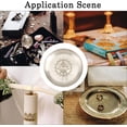 thumbnail image 6 of Lotus Ritual Plate Dish Stainless Steel Flat Bowl Round Silvery Tray Offering Bowl Dish Holder for Smudging Incense Burner, 6 of 9