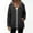 Black christmas women raincoat a1, variant on Women Winter Hooded Zipper Raincoat Warm Casual Solid Windbreaker Outdoor Jacket Fall Long Sleeve Trench Coat With Pockets, Black L