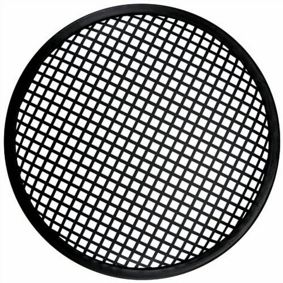 FIRST SOURCE 12" Waffle Style Black Steel Speaker Grill with Rubber Edge