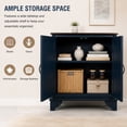 thumbnail image 3 of Aukfa 40" Farmhouse Accent Storage Cabinet, Solid Pine Wood Frame,Storage Organizer for Entryway & Living Room,Blue, 3 of 7