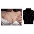 thumbnail image 5 of Janrevotw Sexy Women'S Chest Chain Bohemian Cross Rhinestone Beach Necklace Body Chain, 5 of 7