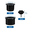 thumbnail image 3 of Trianu 6 Pcs Umbrella Base Stand Replacement Parts, Patio Umbrella Base Replacement Parts Outdoor Umbrella Hole Ring Plug Cover with M8 Thread Screw Replacement Hand Knob, Black, 3 of 9