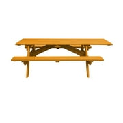 HomeRoots Natural Solid Wood Outdoor Picnic Table