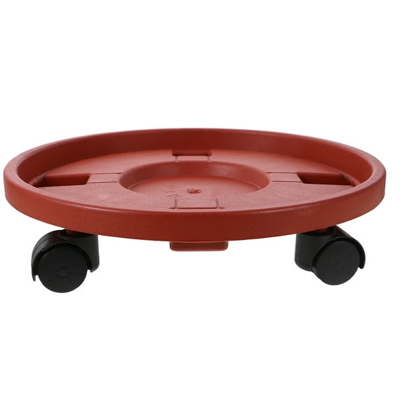 STOBOK Red Heavy Duty Planter Saucer with Universal Rotating Casters for Plants