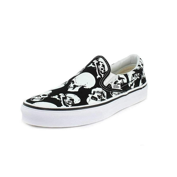 Vans Vans VN0A38F7H0B Mens Classic Skulls Black/True White Slip On