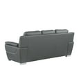 thumbnail image 3 of Titan Furnishings 85" Modern Leather Upholstered Sofa in Gray, 3 of 15