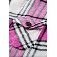 thumbnail image 4 of ABPHQTO Abrigo de mujer con estampado de cuadrícula con bolsillos de rosa, 4 of 5