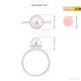thumbnail image 5 of ANGARA Japanese Akoya Cultured Pearl Twisted Rope Shank Ring in 14K White Gold for Women | June Birthstone, Birthday, Anniversary, Jewelry Gift for Women | Pearl Ring, 5 of 8
