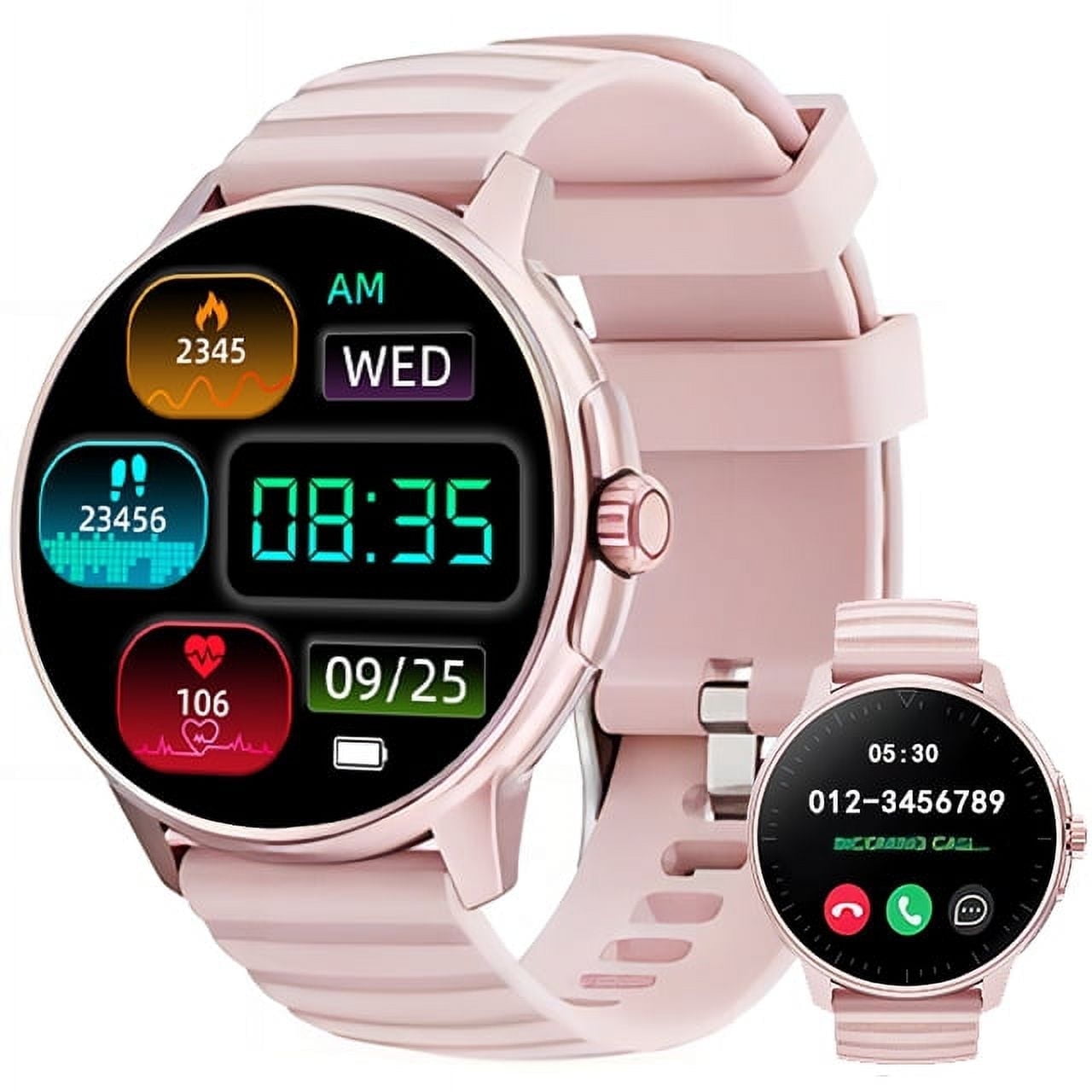 Fengqingyang Ladies' Smartwatch (Answering/Making Calls), Fitness Tracker Suitable For Android And Ios Phones, Waterproof Smartwatch, 1.39-Inch High-Definition Full Touch Screen