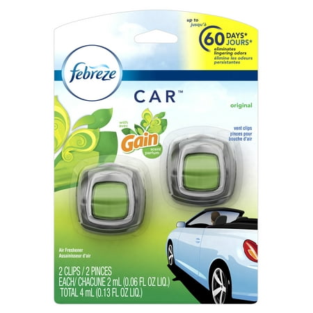 Febreze CAR Air Freshener with Gain Original (2 Count, 0.13