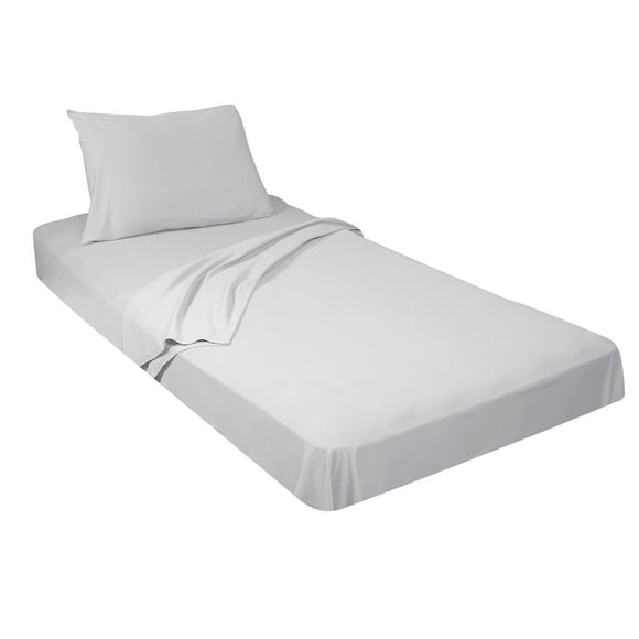 Gilbins Jersey Knit 3 Pc. Twin Size Camp Sheet Set (White)