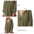 thumbnail image 5 of Women Cardigan Pure Colour Long Sleeve Button Down Knitwear Sweater with Pocket for Home Green S, 5 of 5