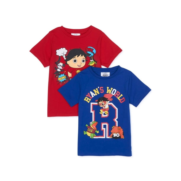 Ryan's World - Ryan's World Boys Graphic Short Sleeve T-Shirts, 2 Pack ...