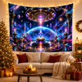 thumbnail image 3 of Moon Stars Vivid with Cosmic Raised Circular Platform, Mystical Fantasy for Space Lovers, Galaxy Room Decor, Graduation Gift, Tapestry Wall Hanging for Bedroom and Dorm, 3 of 7