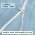 thumbnail image 3 of Luxury Hotel Quality Zipper Fitted Sheet 1 Piece - 400 Thread Count - 14" Deep Pocket - 100% Egyptian Cotton Fitted Sheet (Light Blue, Twin XXL Size), 3 of 5