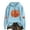 C216/Light Blue, variant on XIYON Hoodies For Women Halloween Pumpkin Print Hooded Sweatshirt With Front Pockets For Fall Winter Cozy Long Sleeve Pullover