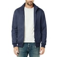 thumbnail image 6 of Jinhomg Mens Fleece Full Zip Up Sweatshirt Casual Mock Neck Jacket Sweatshirts No Hood Lightweight Cardigan Coats with Pockets, 6 of 7