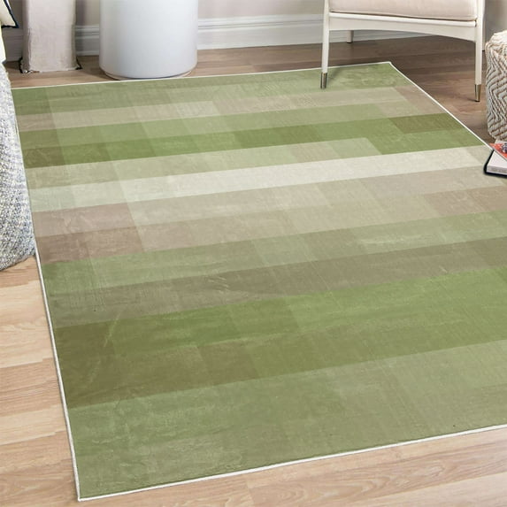 Palette Decorative Rug, Abstract Vortex Swirls and Shapes Pattern Vibrant Pastel Color Gradients, Quality Carpet for Bedroom Dorm and Living Room, 6 Sizes, Olive Green, by Ambesonne