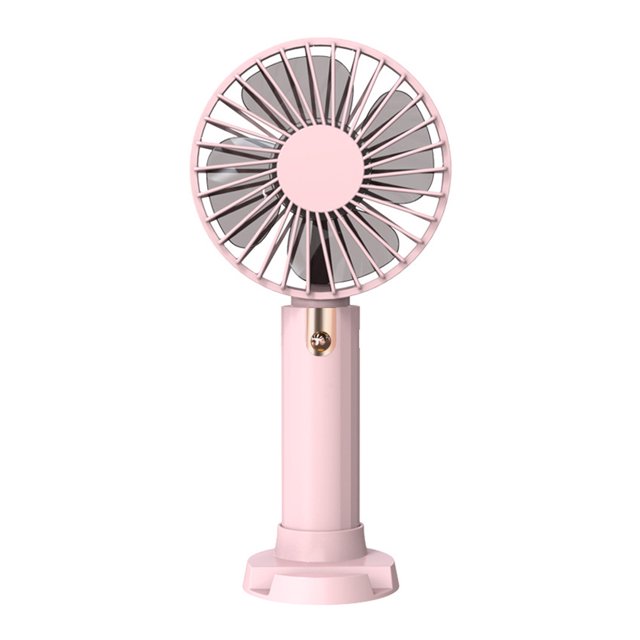 Ventilador de mano Bearachild Electrónico Recargable Portátil 3 Velocidades Inalámbrico Rosado