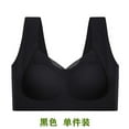 thumbnail image 2 of Dwellite Seamless Powerful Push Up Wireless Bra Lift Full-Figure Posture Correcting Bra Ice Silk Anti Sagging Bra Black 6XL, 2 of 4