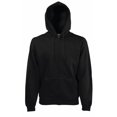 thumbnail image 1 of Fruit Of Loom - Sudadera con capucha y cremallera Premium 70/30 Hombre/Caballero (Negro), 1 of 3
