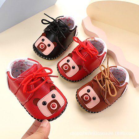 

Baby Shoes Spring and Autumn Cartoon Children‘s Shoes Men‘s and Women‘s Baby Lace-up December Baby Shoes 6 Toddler Shoes Soft Sole 0-1 Years Old