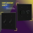 thumbnail image 5 of ENERLITES Double Toggle Switch Cover, Two Gang Light Switch Wall Plate, 2-Gang, Unbreakable Polycarbonate Thermoplastic, UL Listed, 8812-BK, Black, 5 of 5