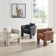 thumbnail image 3 of NPD Furniture Heidi Fabric Accent Arm Chair in Grenada Charcoal, 3 of 12