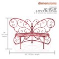 thumbnail image 4 of Alpine Corporation BAZ400RD Alpine Butterfly Metal Two People Outdoor Bench, Red, 4 of 4