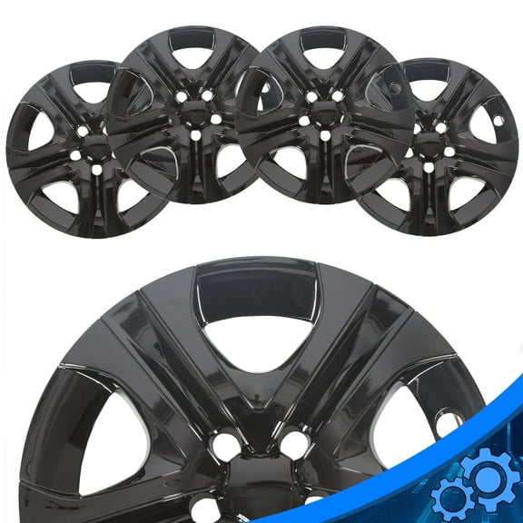 4 Black 17" Hub Caps Full Rim R17 Wheel Covers For Toyota RAV4 2013-2018