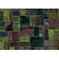 thumbnail image 1 of Ahgly Company Indoor Rectangle Oriental Turquoise Blue Modern Area Rugs, 5' x 7', 1 of 4