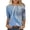 Light Blue, variant on IROINNID Long Sleeve T-Shirts for Women Graphic Printed T-shirt 3/4 Sleeves Streetwear Blouse Round Neck Home Tops,Gray