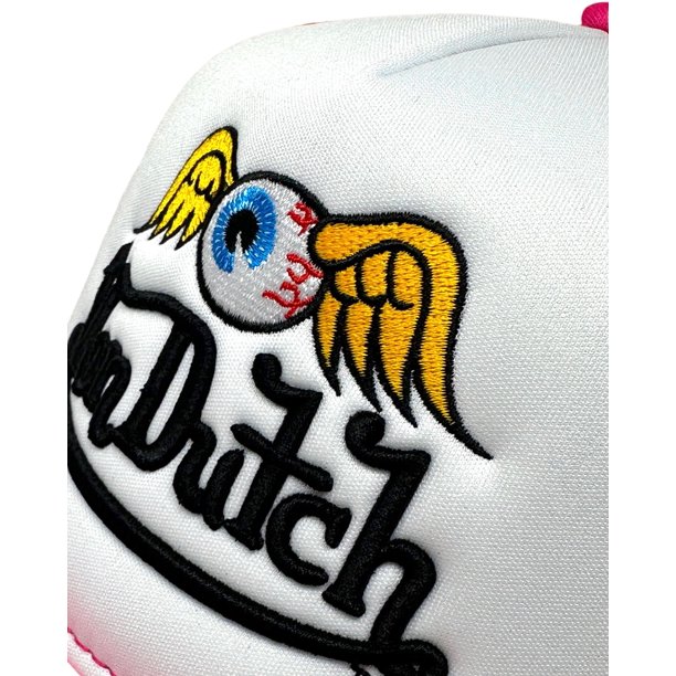Von Dutch Trucker Hat Hot Pink Flying Eyeball Wordmark  display picture 2