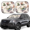 thumbnail image 6 of Kdxio Flying Butterflies Print 2-Piece Sun Shade Front Windshield - Foldable Car Front Window Sunshades For Most Sedans Suv Truck, 6 of 6