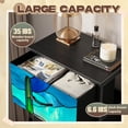 thumbnail image 2 of Dresser for Bedroom with 4 Storage Drawers Multi Dimensional Stained Glass Western Desert Scene Dressers Chest of Drawers Steel Framed Fabric Closet Organizers for Dorm Entryway, 2 of 8