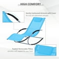 thumbnail image 5 of Homiyad Chaise Rocker Patio Lounge Chairs with Recliner w/ Detachable Pillow & Durable Weather-Fighting Fabric, Blue, 5 of 8