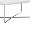 thumbnail image 4 of The Urban Port Table Basse avec Plateau Rectangulaire et Base X, Blanc et Chrome, 4 of 6