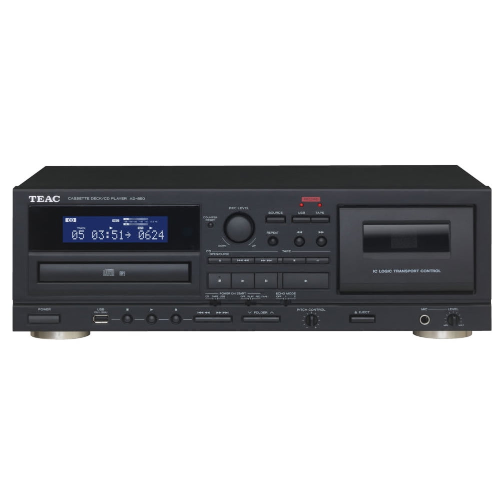 Teac Cassette And Cd Player With Usb Recorder And Mic Input Ad 850