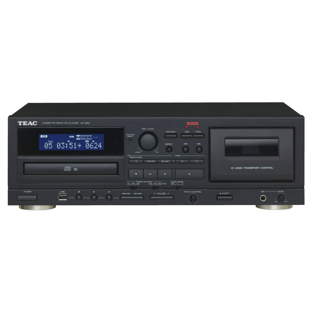 Teac Cassette and CD Player with USB Recorder and Mic Input AD850