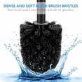 thumbnail image 4 of Toilet Brush, Compact Size Toilet Bowl Brush and Holder Toilet Brushes for Bathroom with Stainless Steel Handle Toilet Cleaner Brush with Durable Scrubbing Bristles, Splash-Proof, 4 of 7